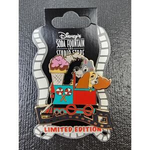 LE Disney Soda Fountain & Studio Store Sliding Pin Lady & The Tramp Treat Train